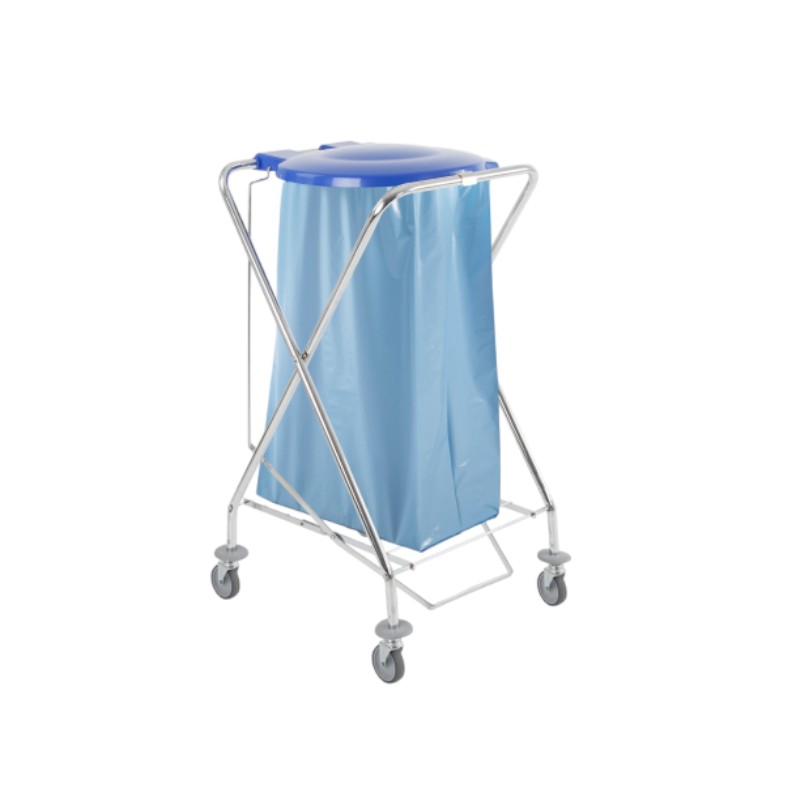 Servicekar - Stof - Afval - Met pedaal en deksel - 1x120 l